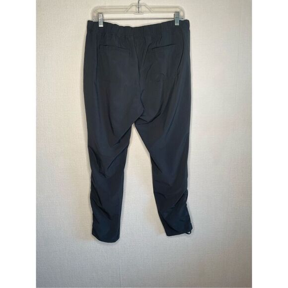 Athleta Aspire Pants Dark Gray Cinch Ankle Jogger Style Zipper Pockets Sz‎ 12 - Picture 10 of 14